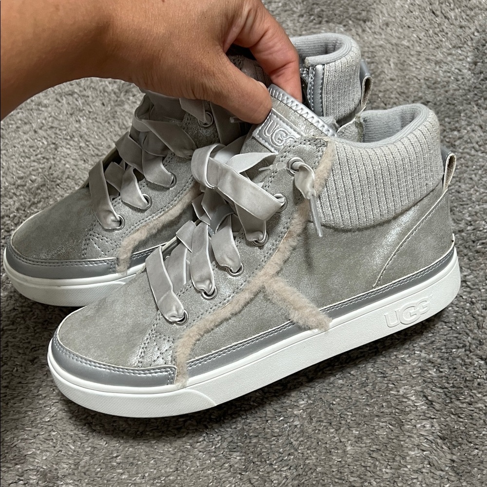 UGG Women's Metallic Silver Sneakers